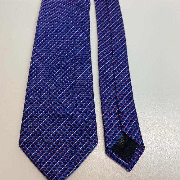 Alea Milan Blue Striped Silk Tie - Picture 2 of 7